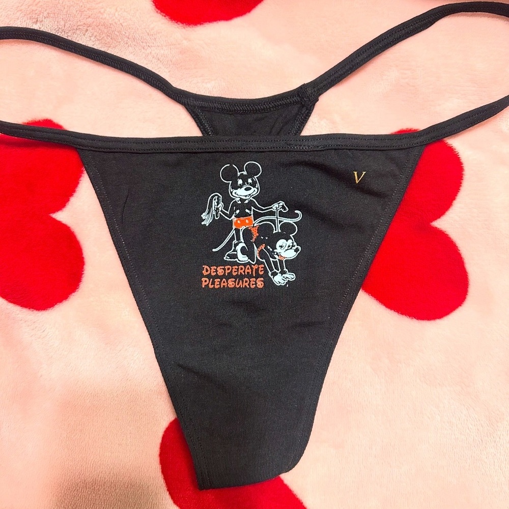 Desperate Pleasures Vivienne Westwood parody on Victoria’s Secret Thong